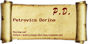 Petrovics Dorina névjegykártya